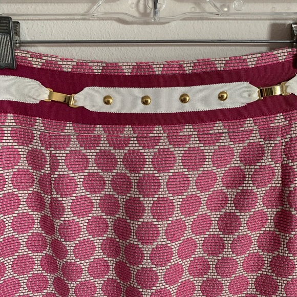 Isabella DeMarco Tahari Levine Pink PolkaDot Skirt - Picture 3 of 6